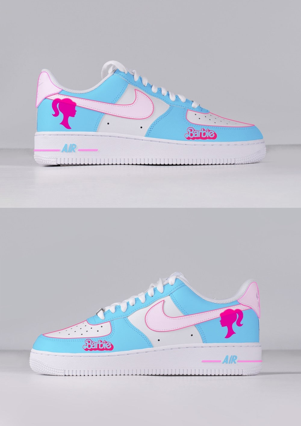 Blue Pink Lady Cartoon Custom Air Force 1