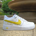 Yellow Drip Swoosh Custom Air Force 1