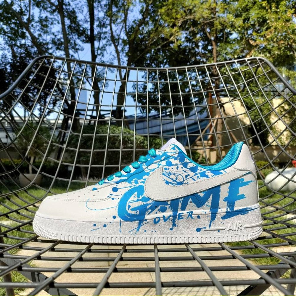 Blue Red Game Over Custom Air Force 1