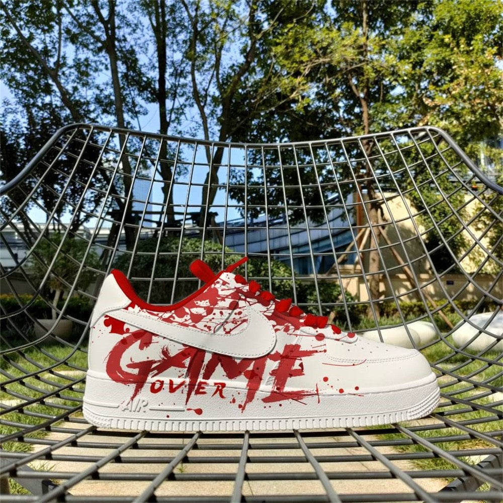 Blue Red Game Over Custom Air Force 1