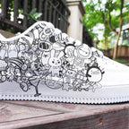 Black White Graffiti Custom Air Force 1
