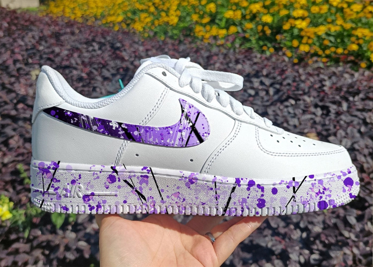 Purple Splash Custom Air Force 1