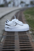 Custom Air Force 1  White Shadow Black