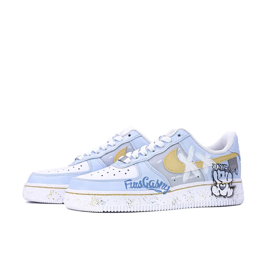 Cartoon Dog Blue Custom Air Force 1
