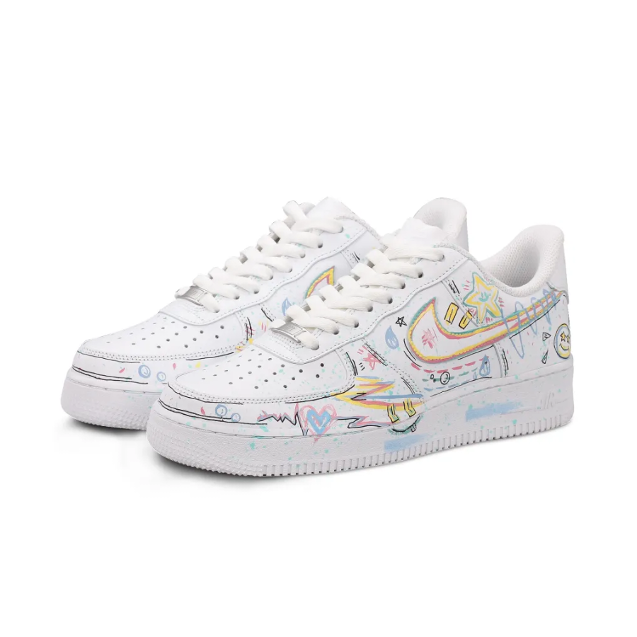 Simple Figure Yellow Custom Air Force 1