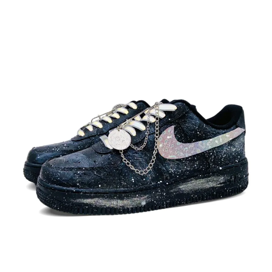 Dark Blue Bling Metal Chain Custom Air Force 1