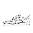 Black Outline Custom Air Force 1