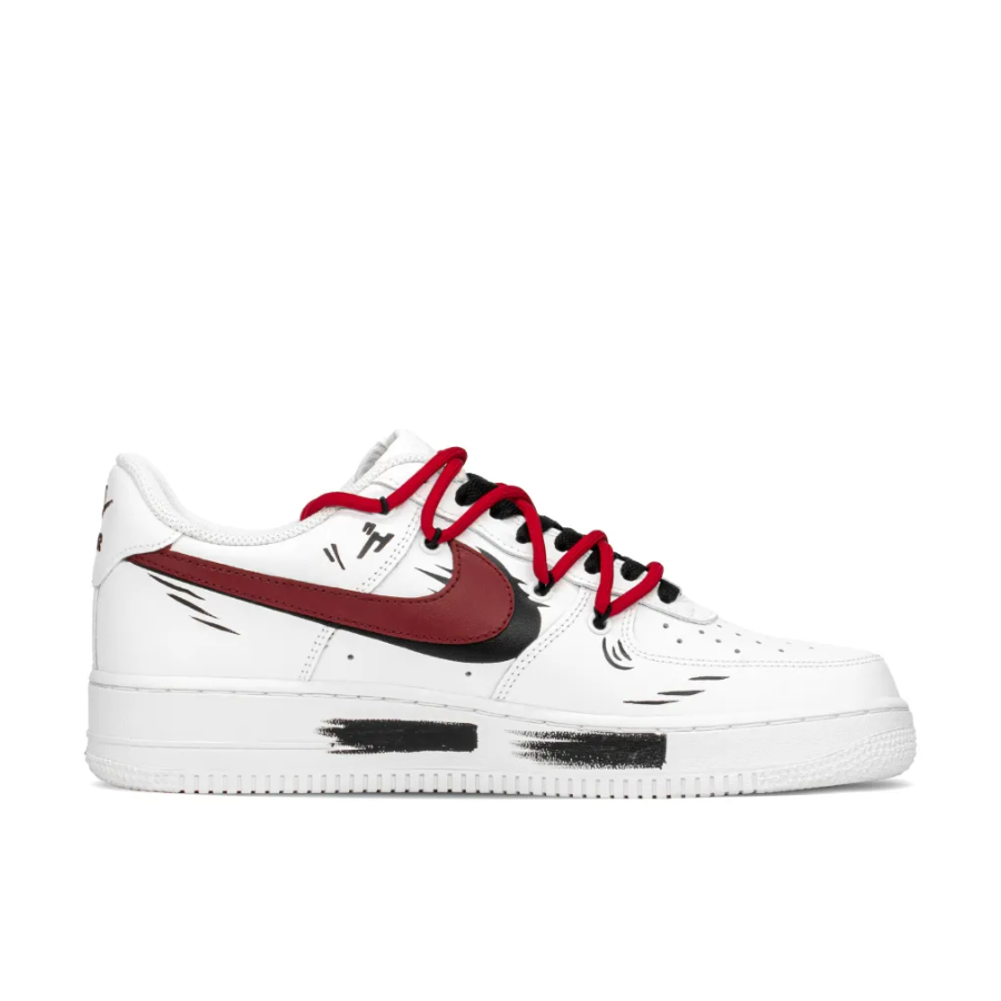 Extra Lace Red Shadow Black Custom Air Force 1
