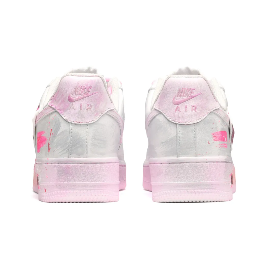 Pink Sticker Font Custom Air Force 1
