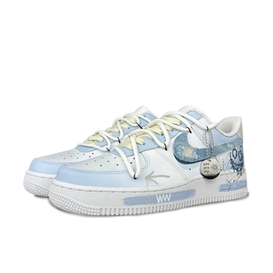 Patch Extra Lace Blue Custom Air Force 1