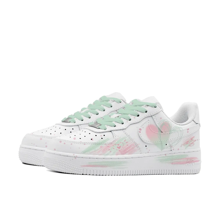 Light Green Pink Heat Custom Air Force 1