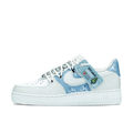 Extra Lace Snowflake Blue Custom Air Force 1