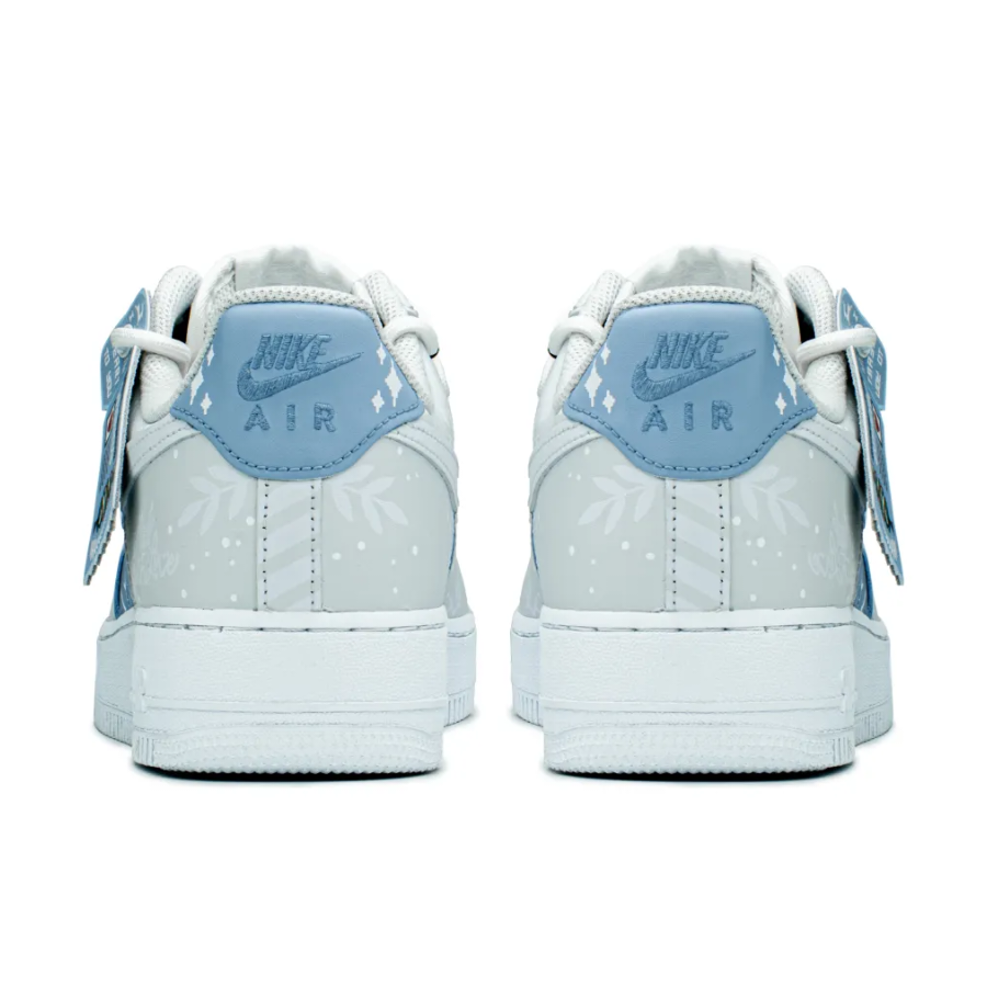 Extra Lace Snowflake Blue Custom Air Force 1