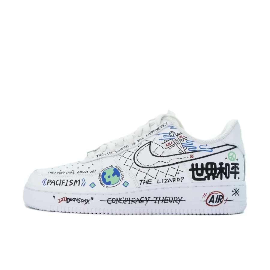 Peace Love Font Custom Air Force 1