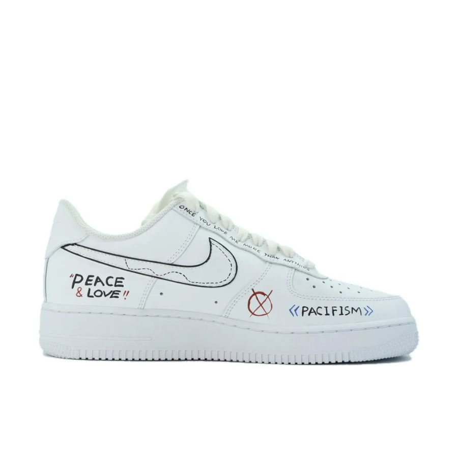 Peace Love Font Custom Air Force 1