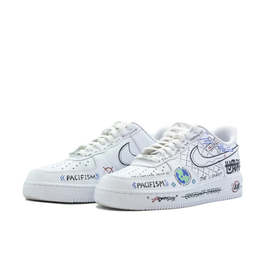 Peace Love Font Custom Air Force 1