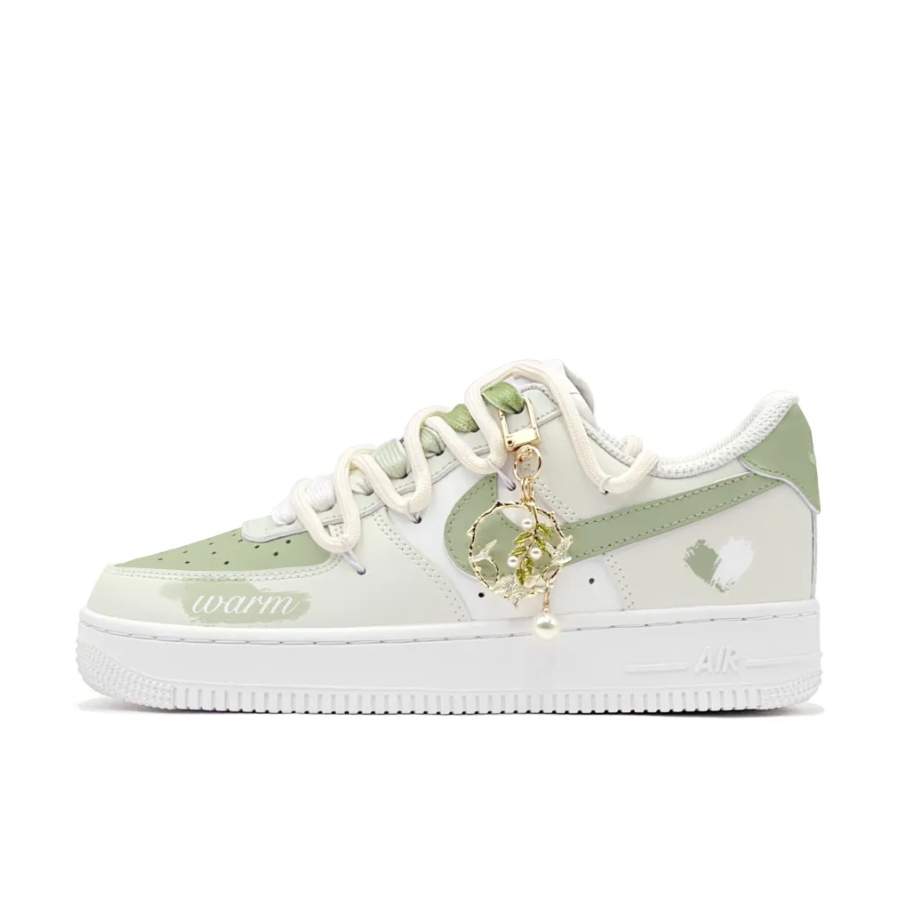 Extra Lace Green Custom Air Force 1