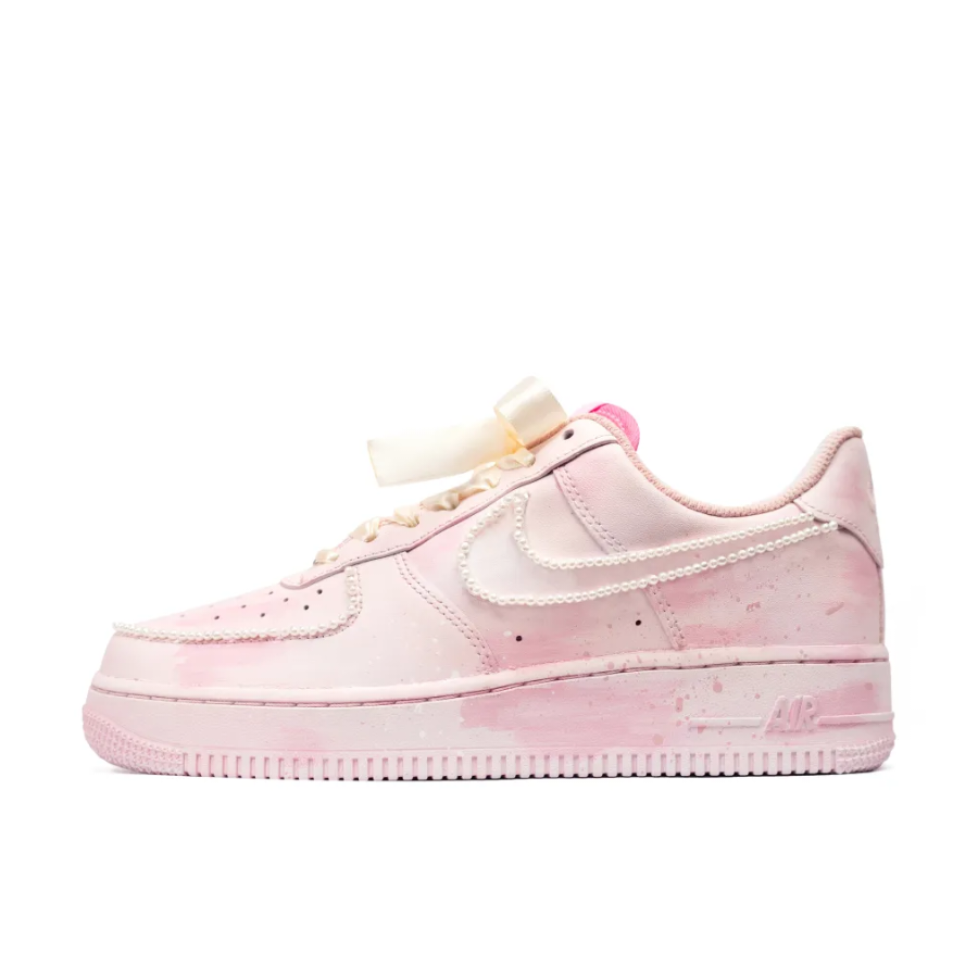 Pink Pearl Swoosh Custom Air Force 1