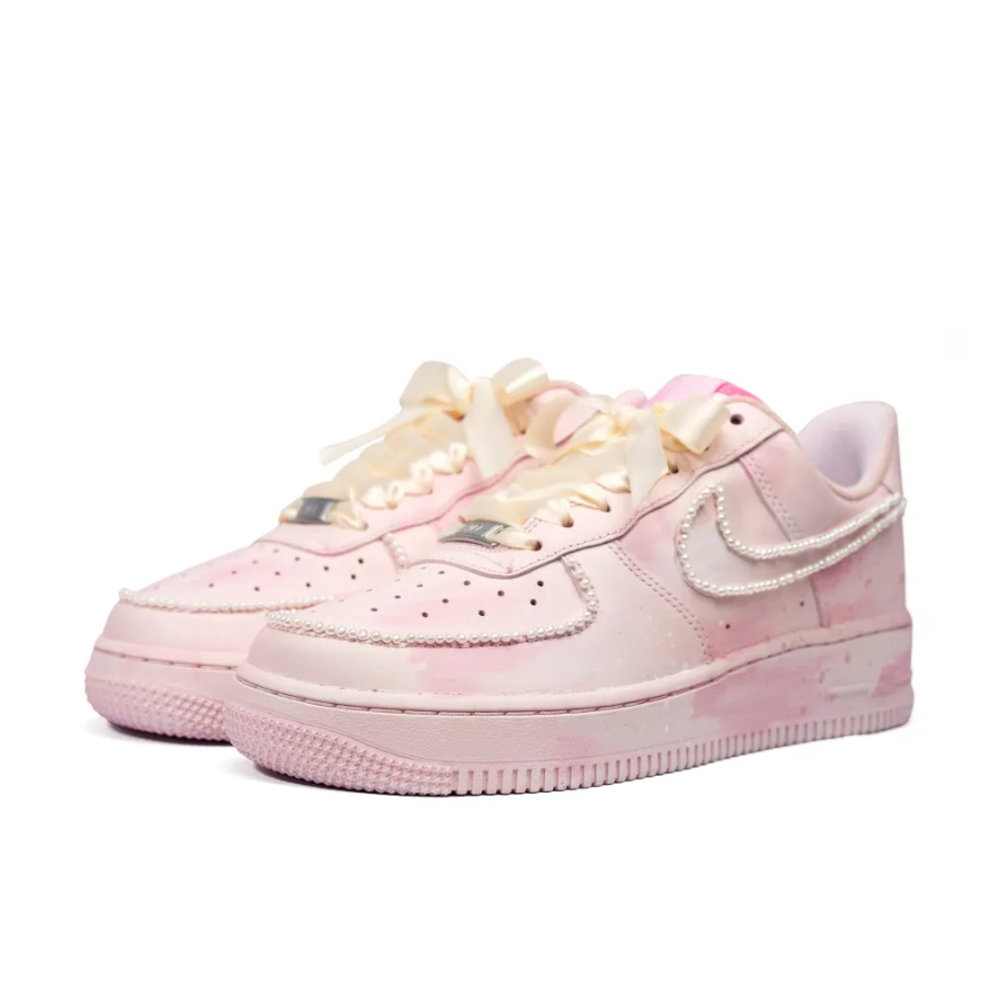 Pink Pearl Swoosh Custom Air Force 1