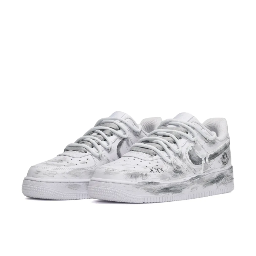 Extra Lace Gray White Custom Air Force 1