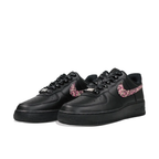 Graffiti Pink Swoosh Black Custom Air Force 1