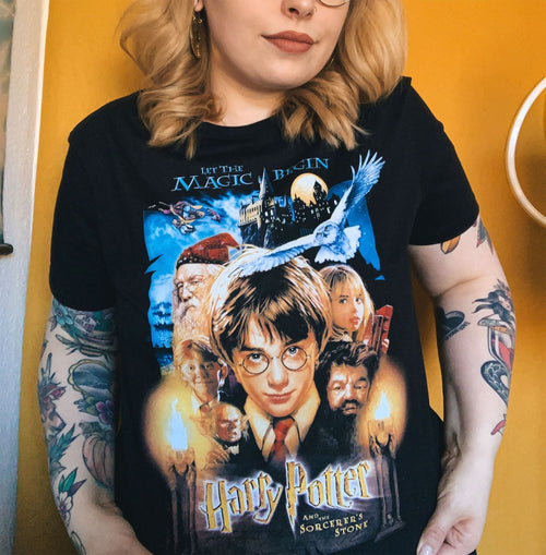 Harry Potter - Philosopher's Stone Poster T-Shirt Black