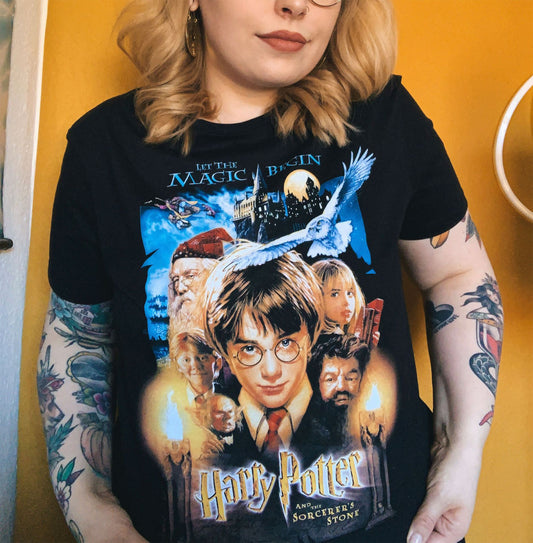 Harry Potter - Philosopher's Stone Poster T-Shirt Black