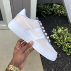 Hand Painted Mocha Beige Custom Air Force 1 Sneakers