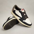 Hand Painted Mocha Low Top Custom Sneakers