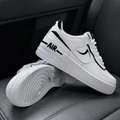 Custom Hand Painted Black White Air Force 1 Sneakers