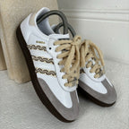 Rayon Braid Beige Custom Adidas Samba