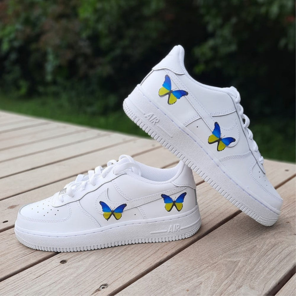 Ukraine Blue Yellow Butterfly Custom Air Force 1