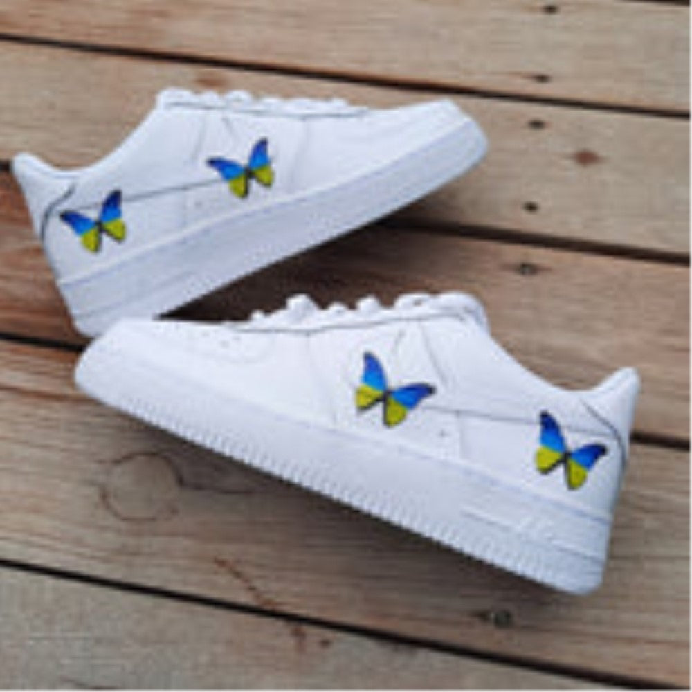 Ukraine Blue Yellow Butterfly Custom Air Force 1