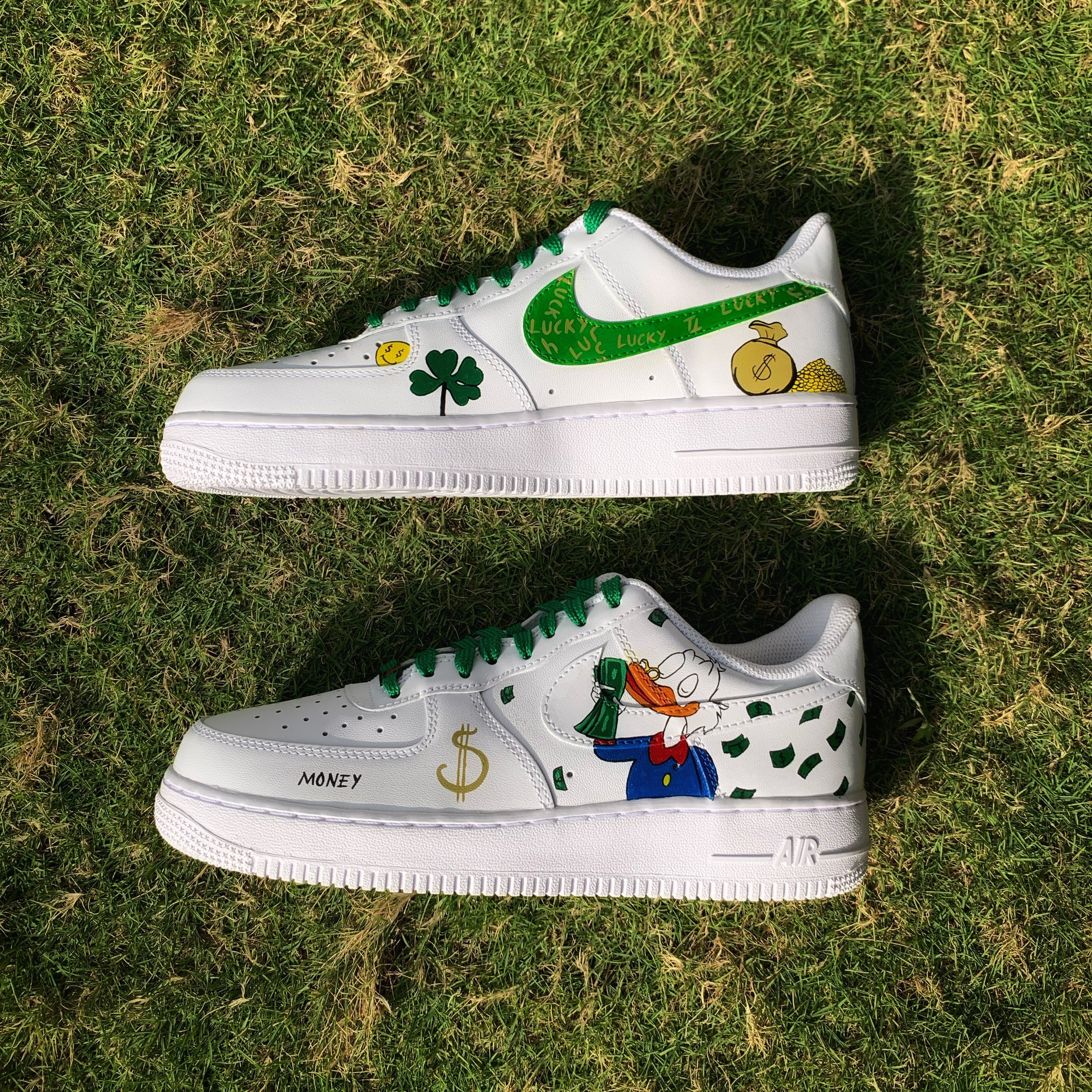 Cartoon Rich Donald Duck Custom Air Force 1