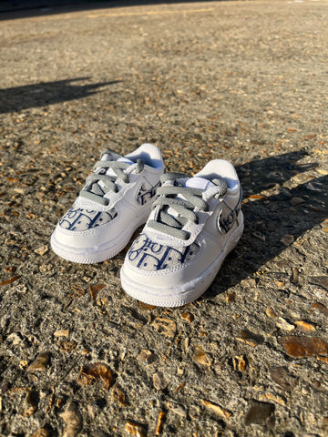 Custom Air Force 1 White Black Dior Logo