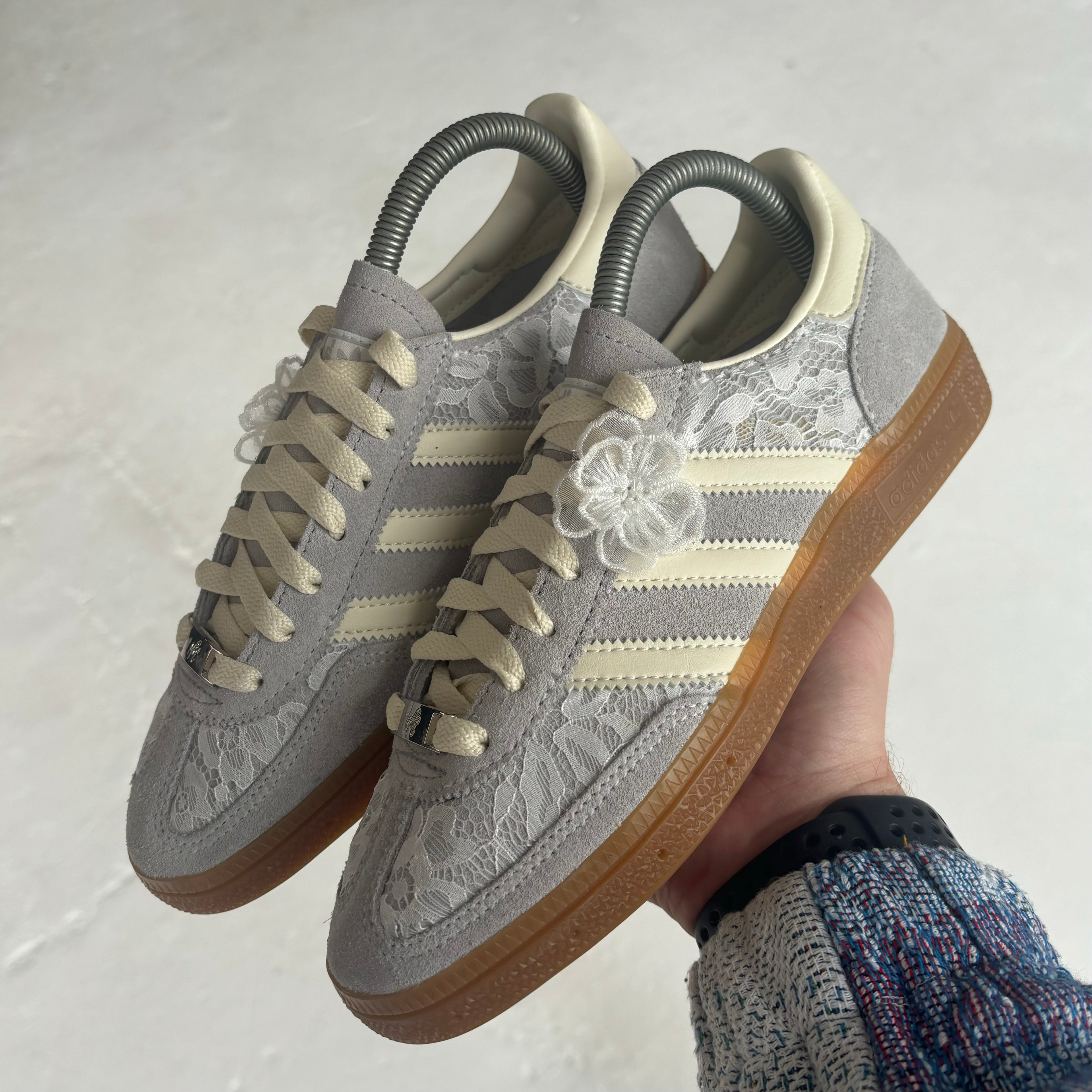 Spezial Lace Flower Grey Custom Adidas Samba