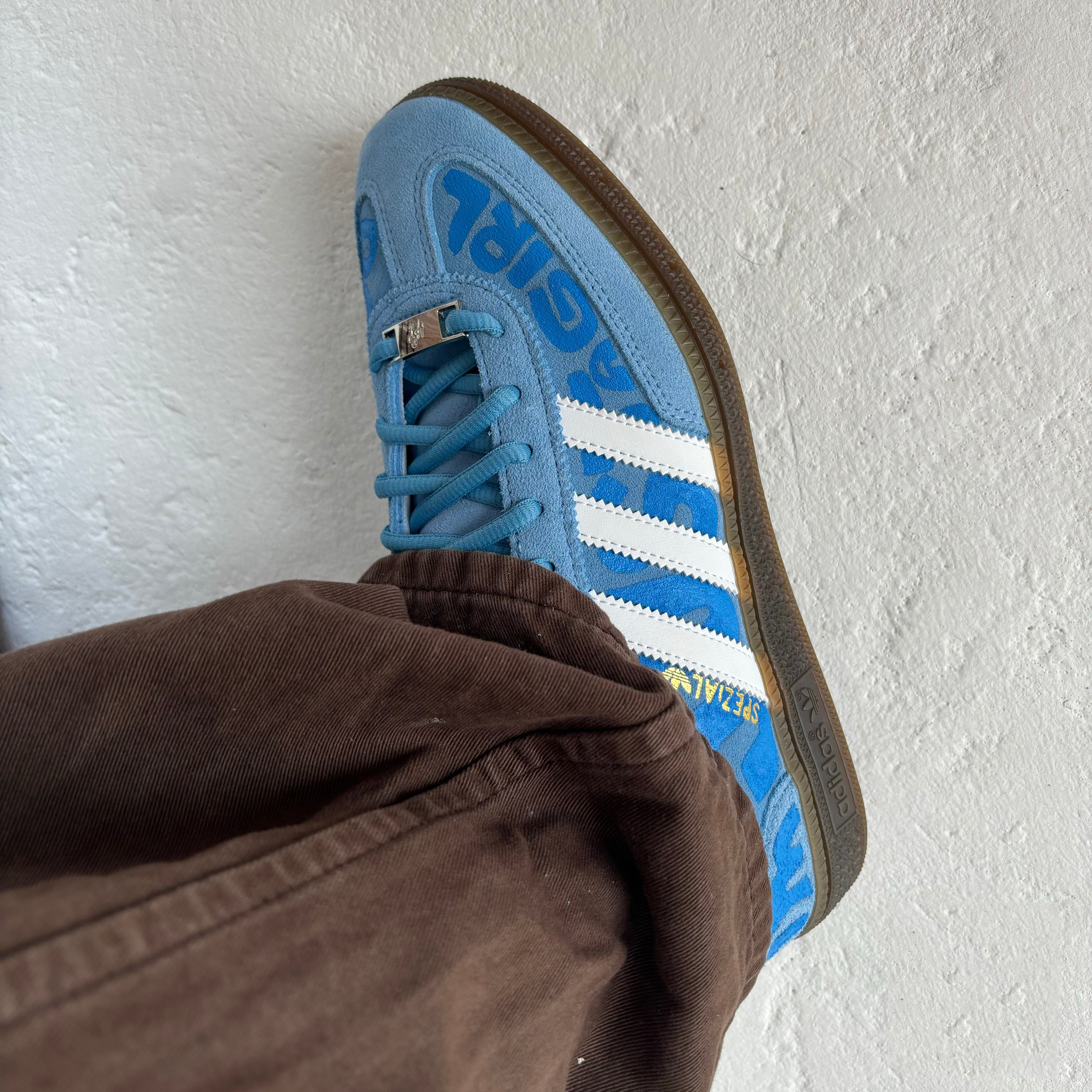 Spezial Graffiti Text Blue Custom Adidas Samba