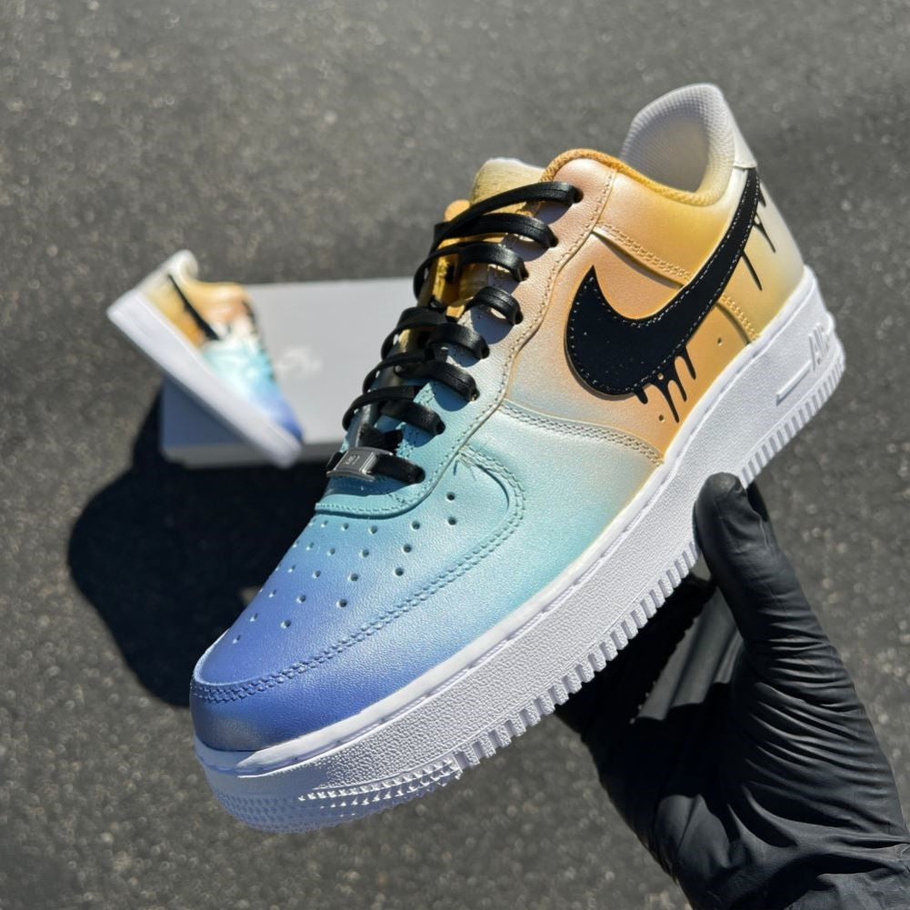 Black Drip Gradient Custom Air Force 1