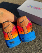 Hand Painted Tropical Sunset Custom Air Force 1 Sneakers