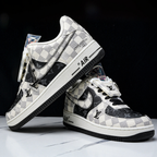 Hand Painted Custom Checkered Air Force 1 Sneakers