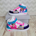Pink Blue Kids Cartoon Custom Air Force 1