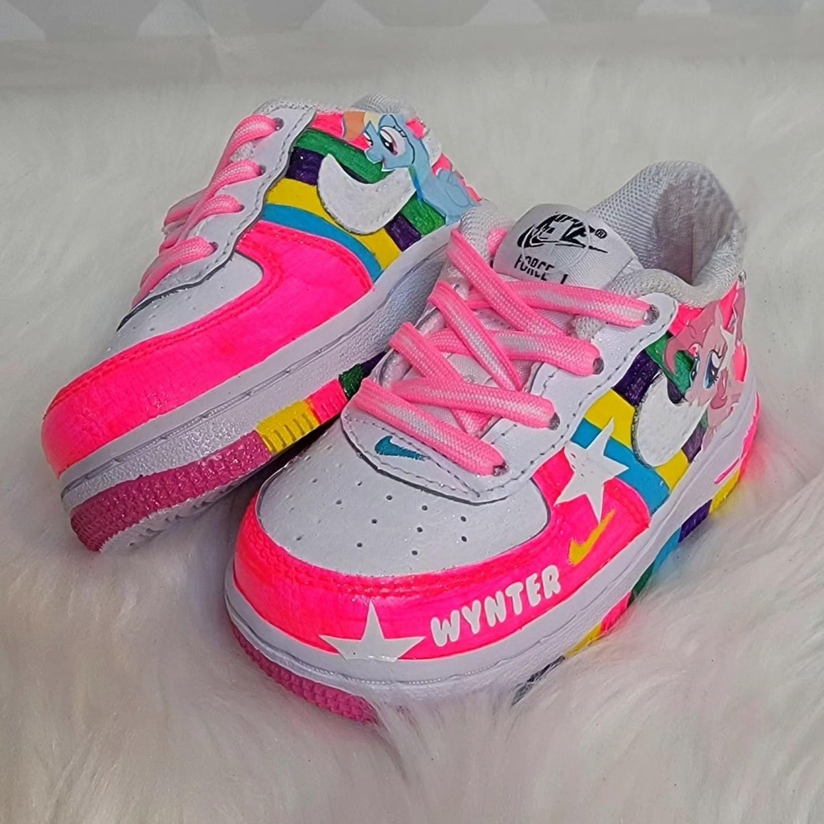 Neon Pink Cartoon Custom Air Force 1