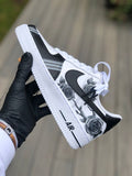 Hand Painted Black Rose Custom Air Force 1 Sneakers