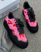 Hand Painted Pink Camo Custom Air Force 1 Sneakers