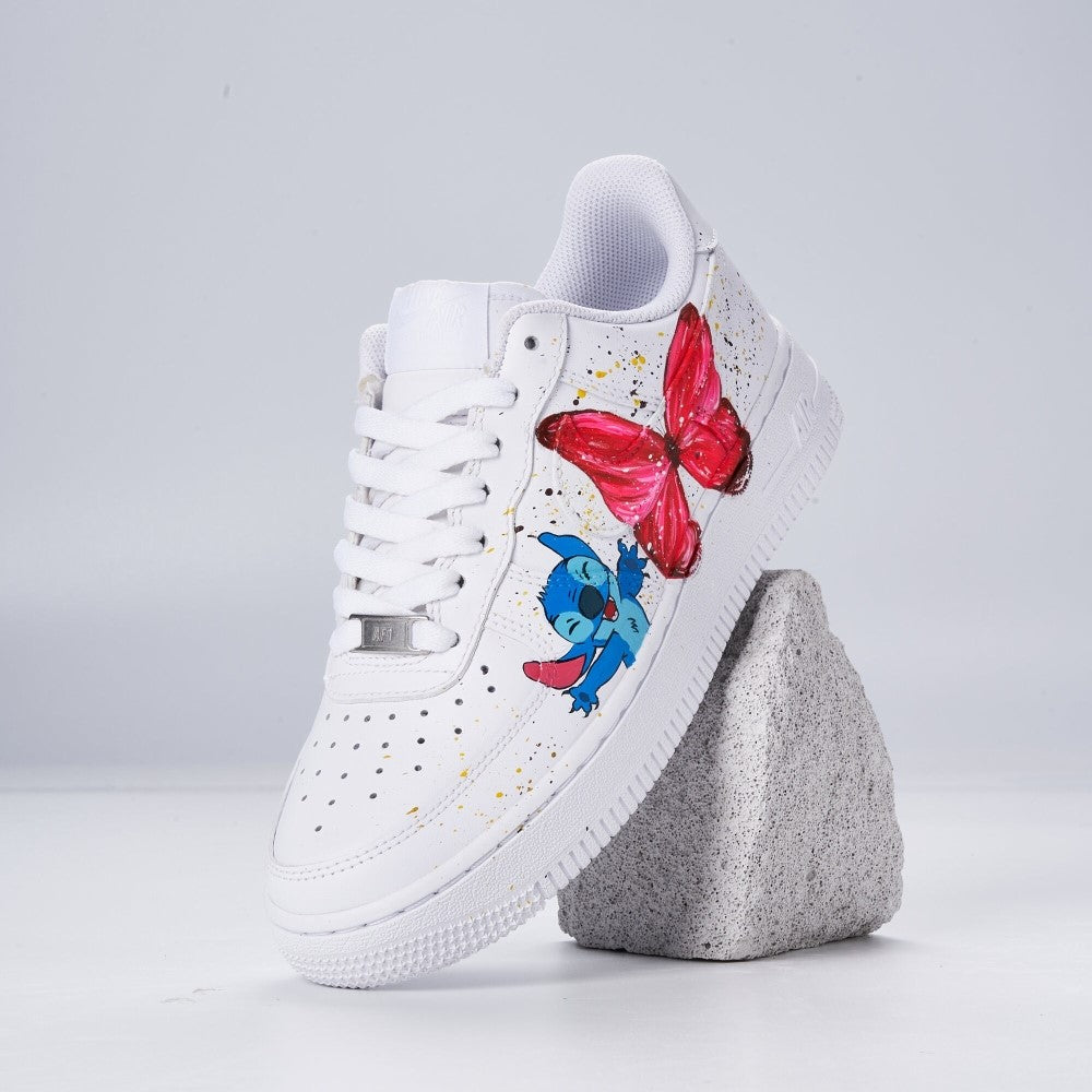 Stitch and the Red Butterfly Custom Air Force 1
