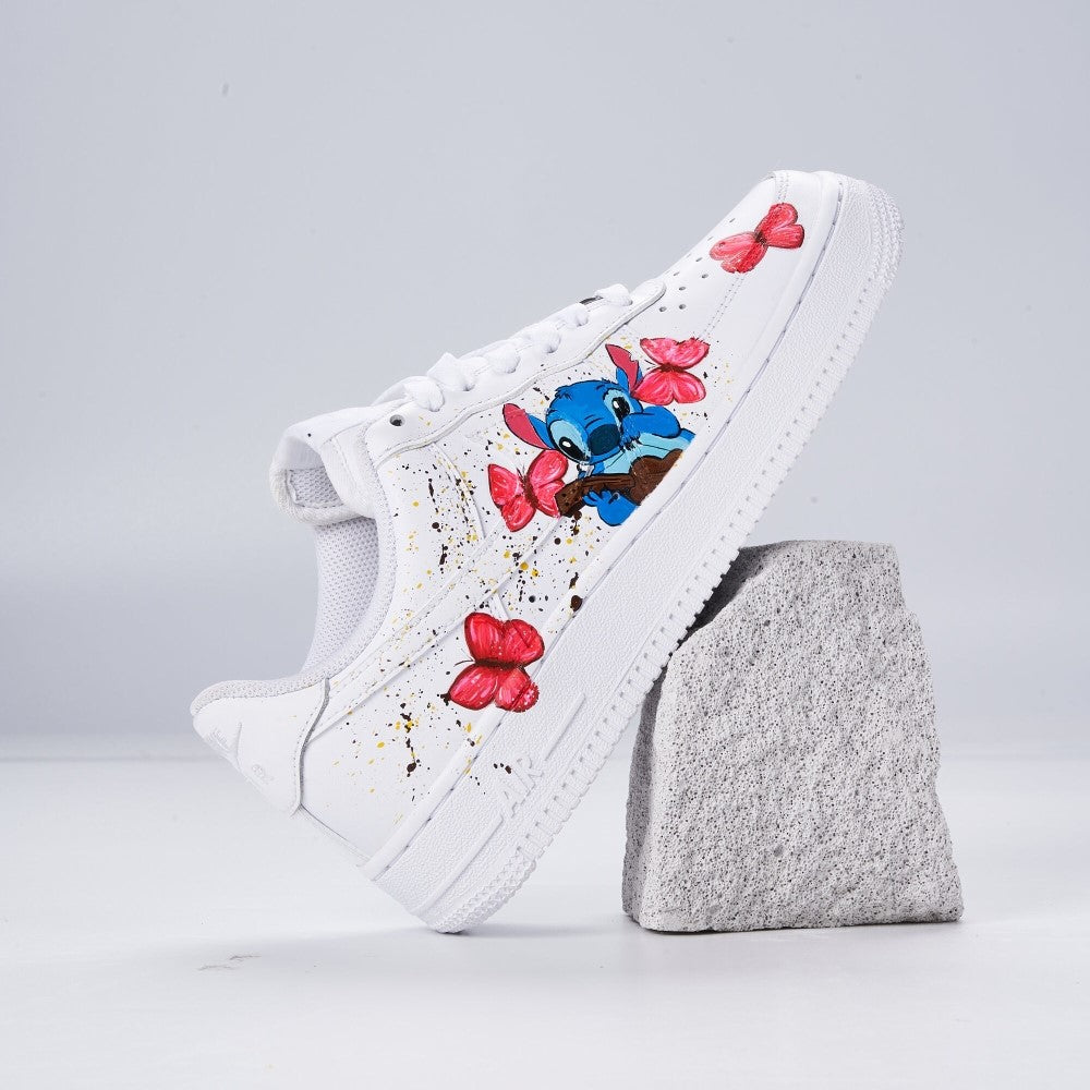 Stitch and the Red Butterfly Custom Air Force 1