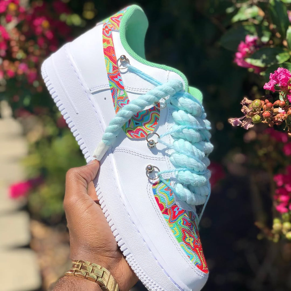 Custom Hand Painted Colorful Air Force 1 Sneakers