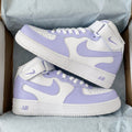 Purple Swoosh White Custom Air Force 1