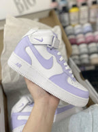 Purple Swoosh White Custom Air Force 1