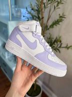 Purple Swoosh White Custom Air Force 1
